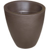 Mayne Modesto 30 in. Round Espresso Polyethylene Planter