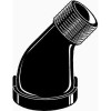 ProPlus 1/2 in. Black Malleable 45-Degree Street Elbow ProPlus 1/2 in. Black Malleable 45-Degree Street Elbow