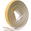 Frost King 5/16 in. x 1/4 in. x 17 ft. White D-Center EPDM Medium Gap Weatherseal Tape