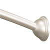 MOEN 54 in. - 72 in. Adjustable Length Curved Shower Rod in Brushed Nickel