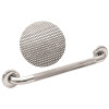 WingIts Premium Series 12 in. x 1.25 in. Diamond Knurled Grab Bar in Polished Stainless Steel (15 in. Overall Length)
