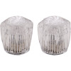 Delta Pair of Knob Handles in Clear for 2-Handle Bar/Prep/Kitchen/Laundry/Bathroom Faucets