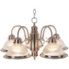 Monument 5-Light Brushed Nickel Chandelier with Clear Glass