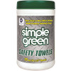 SIMPLE GREEN SAFETY TOWELS CANISTER, 75 COUNT