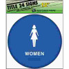 HY-KO 12 in. x 12 in. Plastic Braille Women Bathroom ADA Approved Sign