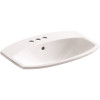 KOHLER Cimarron Drop-In Vitreous China Bathroom Sink in White