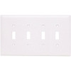 Legrand White 4-Gang Toggle Wall Plate (1-Pack)