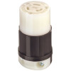 Leviton 20 Amp Industrial Grade Locking Female Connector, Black/White