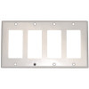 Leviton White 4-Gang Wall Plate (1-Pack)