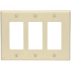 Leviton Ivory 3-Gang Decorator/Rocker Wall Plate (1-Pack)