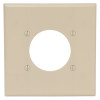 Leviton Ivory 2-Gang Single Outlet Wall Plate (1-Pack)