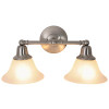 Monument 18 in. Vanity in Fixture Brushed Nickel Uses Two 60-Watt Incandescent Medium Base Lamps