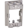 BELL N3R Aluminum Gray 1-Gang Extension Adapter, Six Outlets at 1/2 in., with Closure Plugs