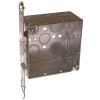 RACO 4 in. Square Box with Nine 1/2 in. KO's and Five TKO's, TS Bracket Flush