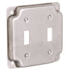 RACO 4 in. W Steel Metallic 2-Gang Exposed Work Square Cover for 2 Toggle Switches, 1-Pack