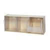 QUANTUM STORAGE SYSTEMS TILT BINS 3 DRAWER, IVORY