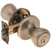 Kwikset Tylo Antique Brass Exterior Entry Door Knob Featuring SmartKey Security