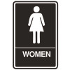 HY-KO 6 in. x 9 in. Braille ADA Approved Women's Restroom Sign