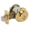 Schlage DEADBOLT, POLISHED BRASS FINISH