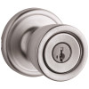 Kwikset Abbey Satin Chrome Vestibule Entry Door Knob Featuring SmartKey Security