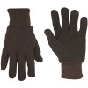 Custom LeatherCraft Large Brown Jersey Gloves with PVC Gripper Dots