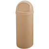 Rubbermaid Commercial Products Marshal Classic 15 Gal. Beige Round Top Trash Can