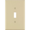 Leviton 1-Gang Jumbo Toggle Wall Plate, Ivory