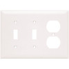 Legrand White 3-Gang 1-Toggle/1-Duplex Wall Plate (1-Pack)