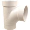 NIBCO 2 in. DWV PVC Spigot x Hub x Hub Sanitary Street Tee Fitting