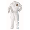 KleenGuard A20 Breathable Particle Protection Coveralls (49004), REFLEX Design, Zip Front, White, XL, 24 / Case