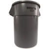 Rubbermaid Commercial Products 33.2 in. H, 26.4 in. Dia 55 Gal. Capacity Round Gray Waste Container