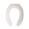 BEMIS Elongated Open Front Commercial Plastic Toilet Seat in White