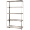 QUANTUM STORAGE SYSTEMS 12 in. x 36 in. x 74 in. Chrome Finish Heavy-Duty Storage 4-Tier Wire Shelving