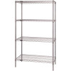 QUANTUM STORAGE SYSTEMS 18 in. x 36 in. x 74 in. Chrome Heavy-Duty Storage 4-Tier Wire Shelving