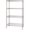 QUANTUM STORAGE SYSTEMS 18 in. x 60 in. x 74 in. Chrome Heavy-Duty Storage 4-Tier Wire Shelving