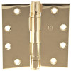 Hager Companies HAGER FULL MORT BALL BEARING TEMP HINGE, 4-1/2 IN. X 4-1/2 IN., BRASS, 3-PACK