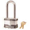 Master Lock Number 5 2-1/2 in. L Steel Laminated Padlock Shackle Keyed Alike Number