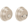 Schlage B62 Series Satin Nickel Double Cylinder Deadbolt Certified Highest for Security and Durability