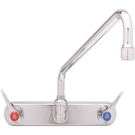 T&S Workboard Two Handle Bar Faucet with Swing Nozzle in Chrome