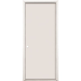 Utility 36 in. x 80 in. No Panel Right-Hand/Inswing Paintable Primed Gray Primed Steel Prehung Front Door with Brickmold