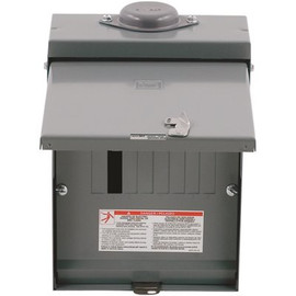 Square D QO 100 Amp 6-Space 12-Circuit Outdoor Main Lug Load Center with Cover