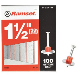 Ramset 1-1/2 in. Drive Pins with Washers (100-Pack)