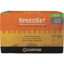 Custom Building Products SpeedSet 25 lb. Gray Fortified Thinset Mortar