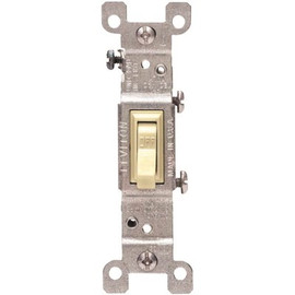 Leviton 15 Amp Single Pole Switch, Ivory (10-Pack)