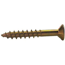 Grip-Rite #6 x 1-1/4 in. Philips Bugle-Head Coarse Thread Gold Screws (1 lb./Pack)