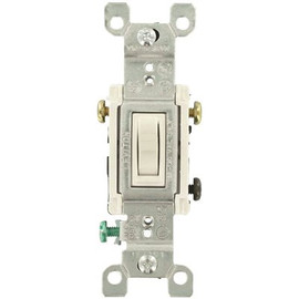 Leviton 15 Amp 3-Way Toggle Switch, White (6-Pack)