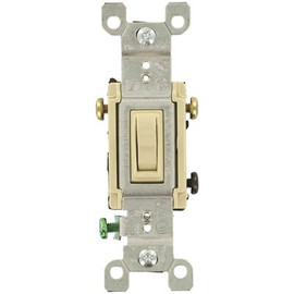 Leviton 15 Amp 3-Way Toggle Switch, Ivory (6-Pack)