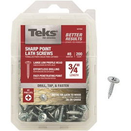 Teks #8 x 3/4 in. Phillips Truss-Head Self-Drilling Screws (200-Pack)