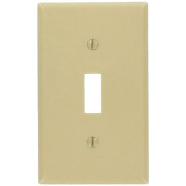 Leviton 1-Gang Ivory Toggle Wall Plate (10-Pack)