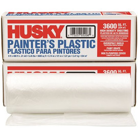 Husky 9 ft. x 400 ft. Clear 0.31 mil Painter's Plastic